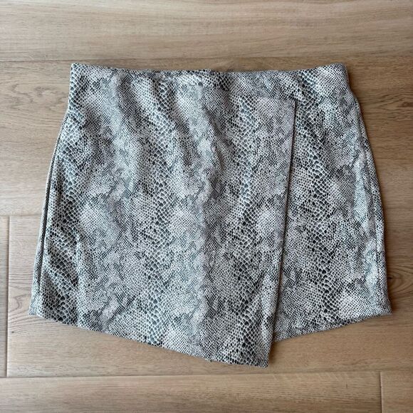 Have Dresses & Skirts - HAVE Los Angles Snakeprint Faux Wrap Mini Skort